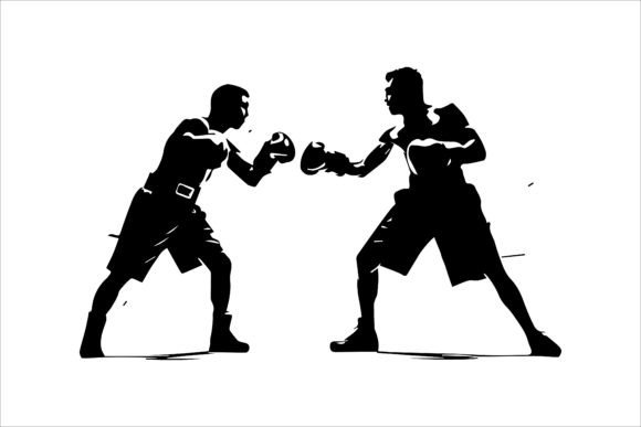 Boxer Black and White Silhouette Vector: The Ultimate Asset for Print on Demand Success