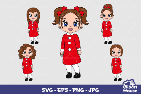 Brunette Girl Christmas: A Versatile Design Asset for Modern Crafters