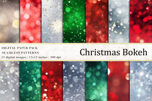 Christmas Bokeh Digital Papers: Bringing Festive Magic to Your Creative Projects