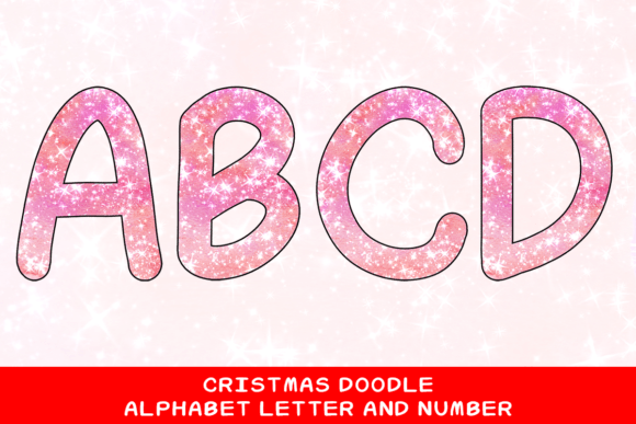 Christmas Doodle Alphabet Letter 121