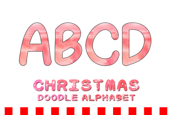 Christmas Doodle Alphabet Letter 154: A Festive Design Asset