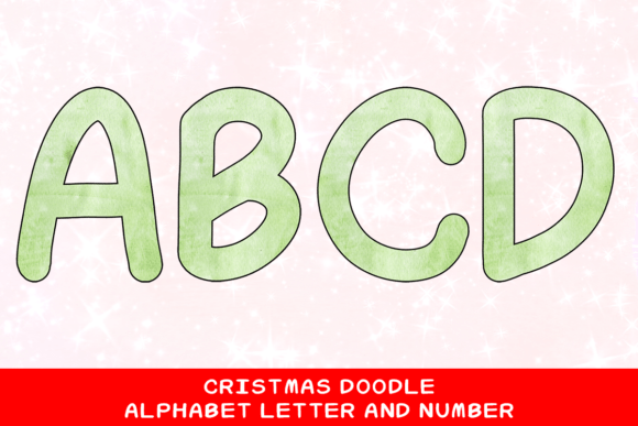 Christmas Doodle Alphabet Letter 77: A Passionate Design Resource for Creative Projects
