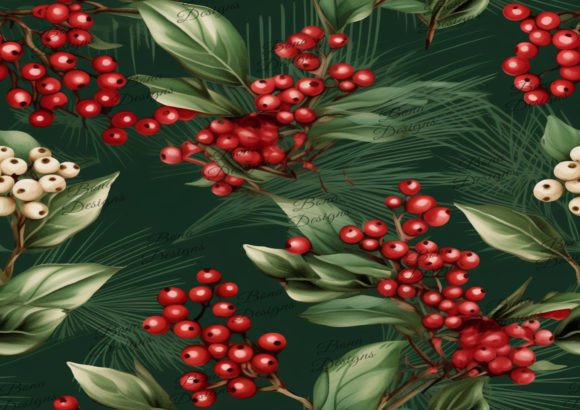 Christmas Flowers Seamless Pattern: A Digital Asset for Holiday Creations