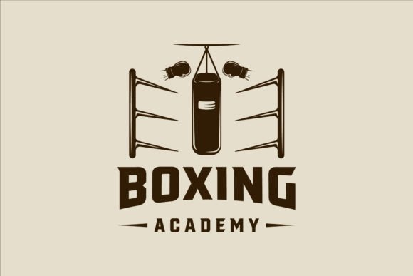 Designing the Ultimate Fight Sport Identity: The Boxing Ring and Punch Bag Logo Vector