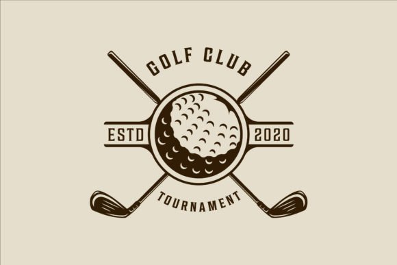 Golf Club Logo Vintage Vector Design