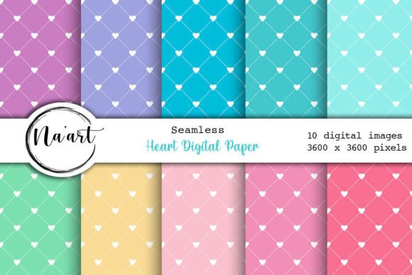 Heart Digital Paper - Seamless Pattern