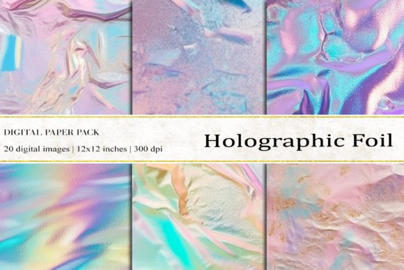 Holographic Foil Digital Papers