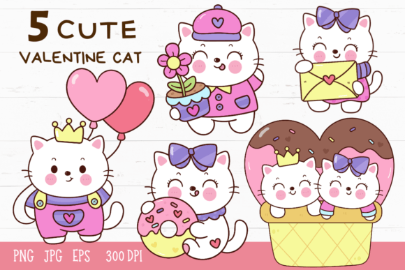 Valentine Cats Kawaii Animal Couple Love: A Guide to High-Quality Digital Art for Your Projects